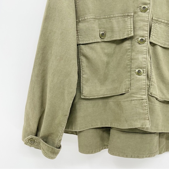 The Great Swingy Army Canvas Jacket in Army Green - Picture 6 of 8